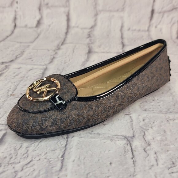 Michael Kors Shoes - Michael Kors Lillie Moccasin Womens Flats Sz 9.5M Brown Monogram Slip-On NEW
